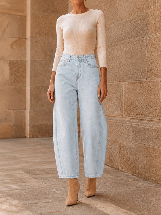 Pilcro Denim - Anthropologie Pilcro Heritage Curve High-Rise Barrel Jeans Light Wash 28